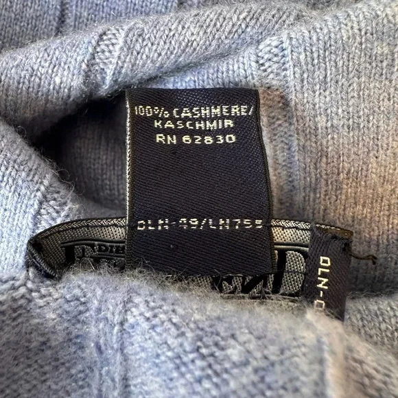 Lands’ End Bkue 100% Cashmere Sweater Vest Size Large - Picture 5 of 5